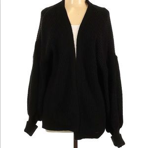 Size L Top Shop Knit Balloon Sleeve Cardigan